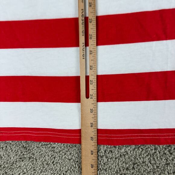 Where's Waldo Shirt Mens Medium Red White Striped Costume Short Sleeve - Picture 8 of 10